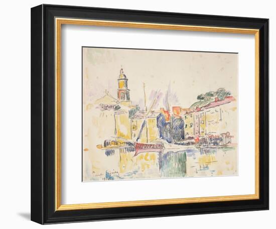 French Port of St. Tropez, 1914-Paul Signac-Framed Giclee Print