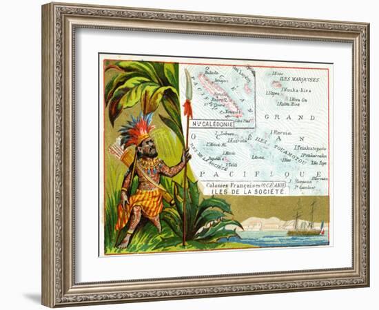 French Possessions in Oceania, C.1890-null-Framed Giclee Print