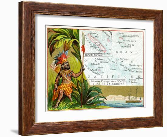 French Possessions in Oceania, C.1890-null-Framed Giclee Print