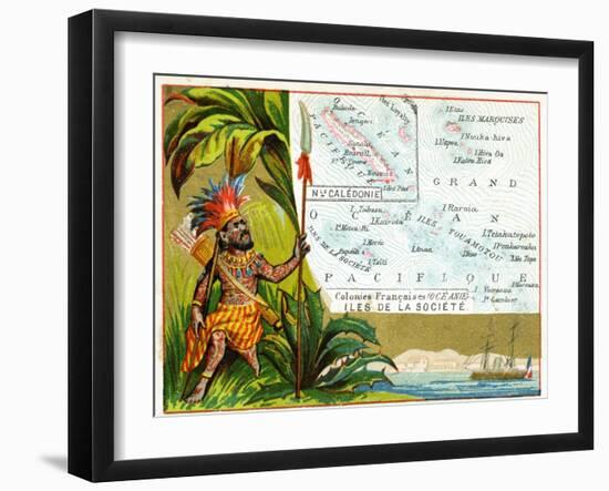 French Possessions in Oceania, C.1890-null-Framed Giclee Print