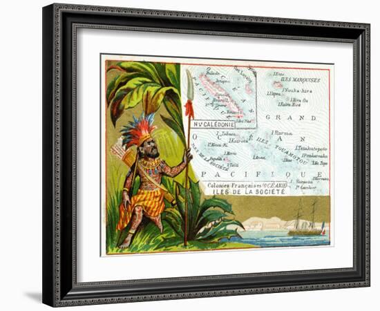 French Possessions in Oceania, C.1890-null-Framed Giclee Print