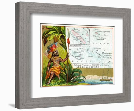 French Possessions in Oceania, C.1890-null-Framed Giclee Print