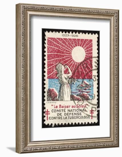 French Postage Stamp Promoting Sunlight to Fight Tuberculosis-null-Framed Photographic Print