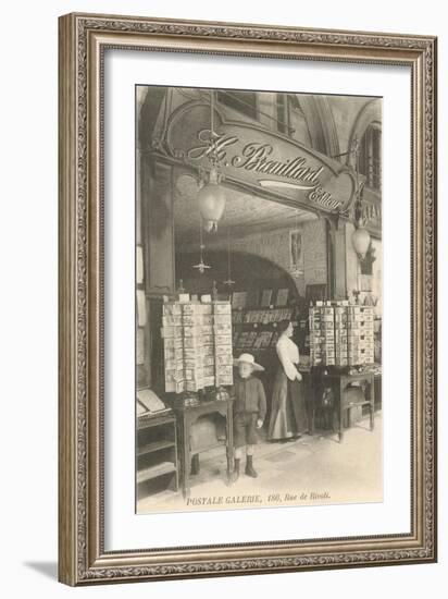 French Postcard Shop-null-Framed Art Print