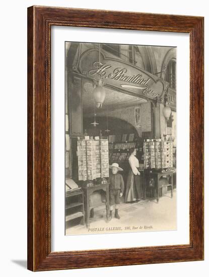 French Postcard Shop-null-Framed Art Print