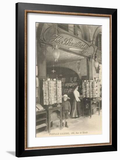 French Postcard Shop-null-Framed Art Print