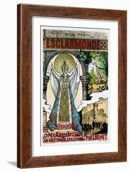 French Poster for Jules Massenet's Opera Esclarmonde-null-Framed Giclee Print