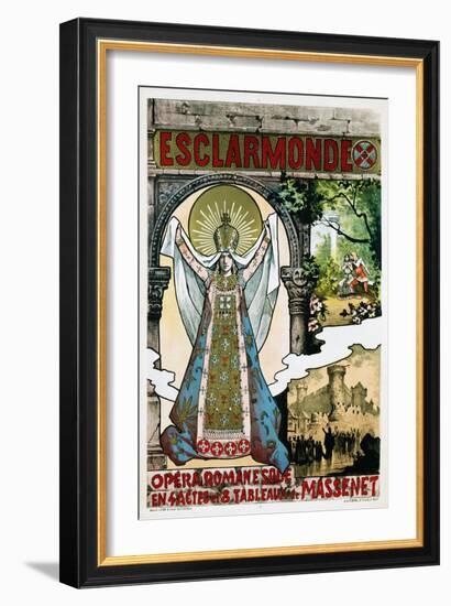 French Poster for Jules Massenet's Opera Esclarmonde-null-Framed Giclee Print