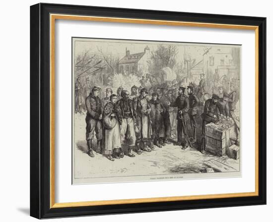 French Prisoners from Metz at Remilly-Frederick Barnard-Framed Giclee Print