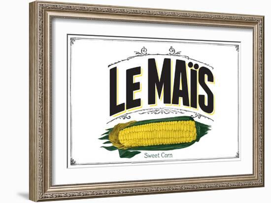 French Produce Corn-null-Framed Giclee Print