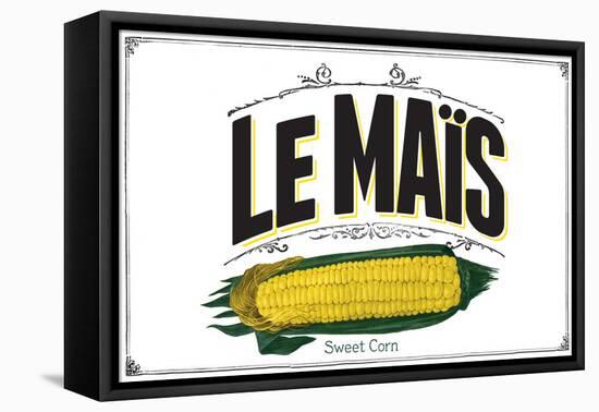 French Produce Corn-null-Framed Premier Image Canvas