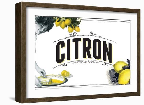 French Produce Lemon-null-Framed Giclee Print