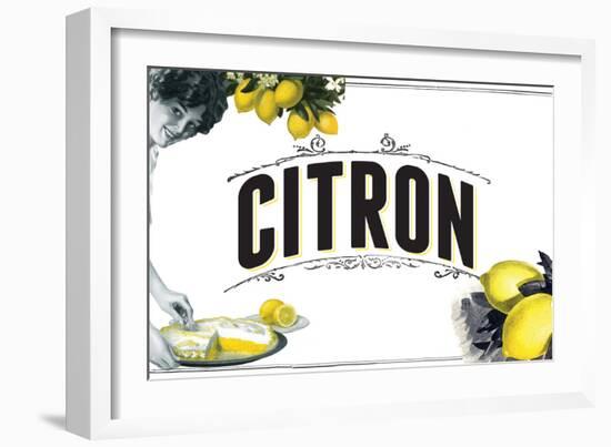 French Produce Lemon-null-Framed Giclee Print