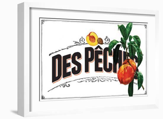 French Produce Peach-null-Framed Giclee Print