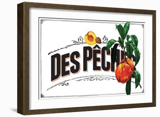 French Produce - Peach-The Saturday Evening Post-Framed Giclee Print