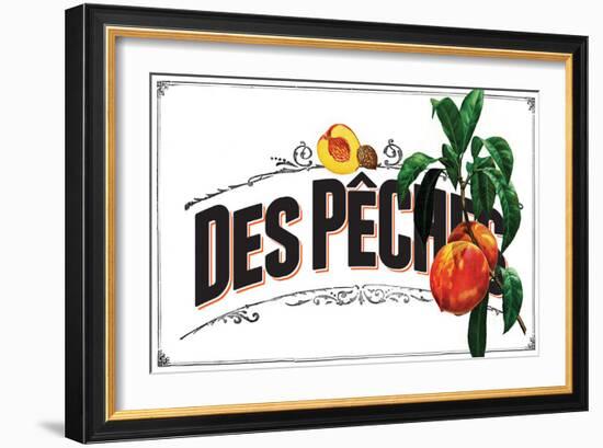 French Produce - Peach-The Saturday Evening Post-Framed Giclee Print