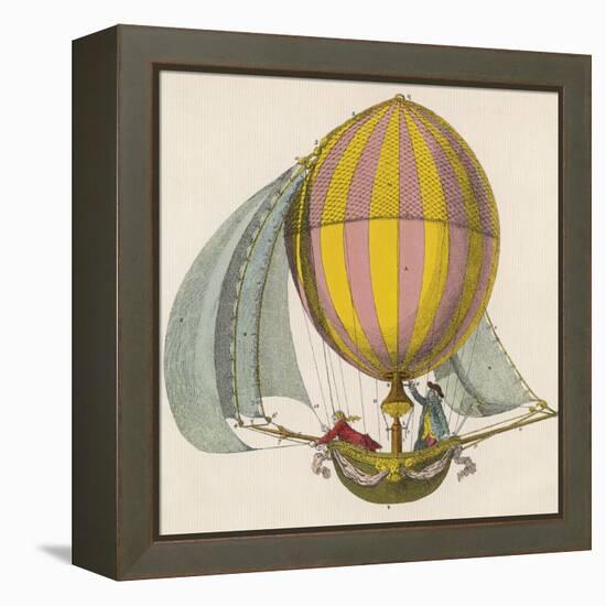 French Project for a Dirigible Balloon: by an Unidentified Inventor-null-Framed Premier Image Canvas