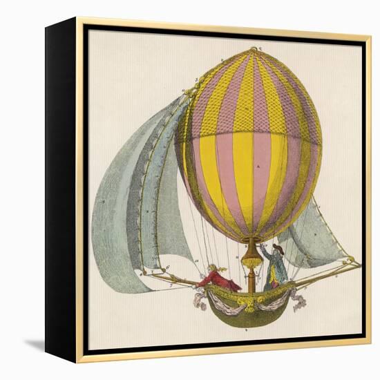 French Project for a Dirigible Balloon: by an Unidentified Inventor-null-Framed Premier Image Canvas