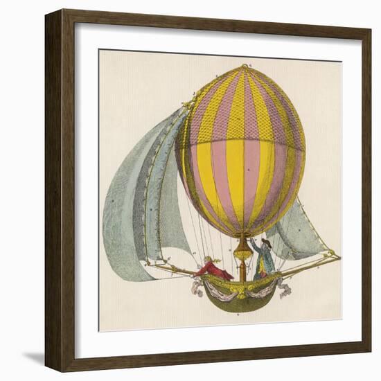 French Project for a Dirigible Balloon: by an Unidentified Inventor-null-Framed Photographic Print