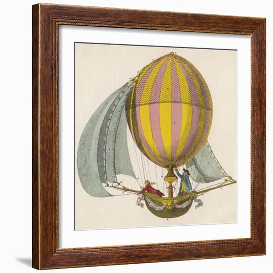 French Project for a Dirigible Balloon: by an Unidentified Inventor-null-Framed Photographic Print