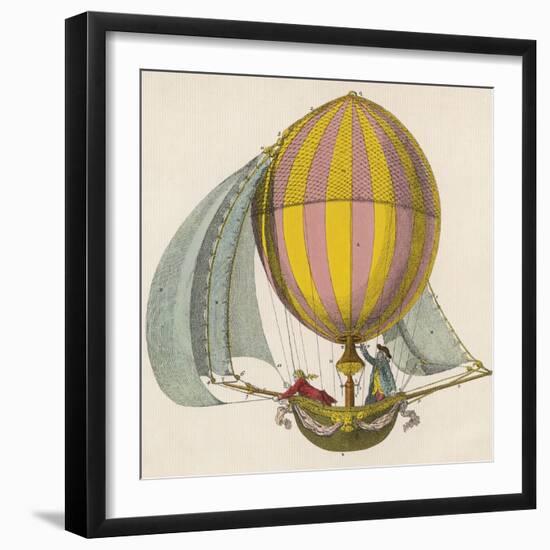 French Project for a Dirigible Balloon: by an Unidentified Inventor-null-Framed Photographic Print