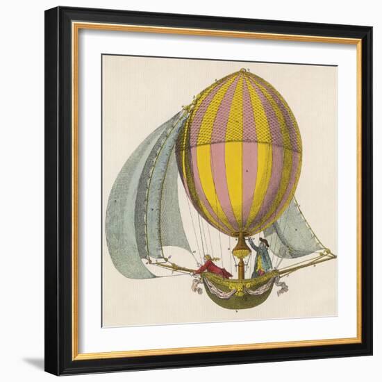 French Project for a Dirigible Balloon: by an Unidentified Inventor-null-Framed Photographic Print