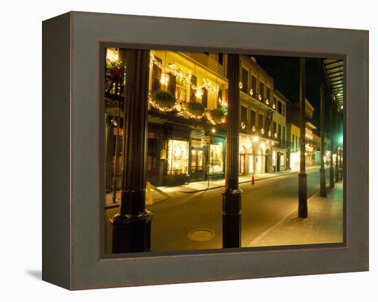 French Quarter at Night, New Orleans, Louisiana, USA-Bruno Barbier-Framed Premier Image Canvas