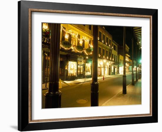 French Quarter at Night, New Orleans, Louisiana, USA-Bruno Barbier-Framed Photographic Print