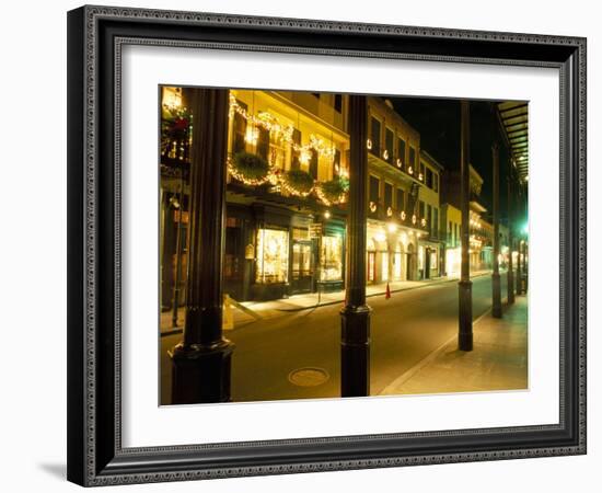 French Quarter at Night, New Orleans, Louisiana, USA-Bruno Barbier-Framed Photographic Print