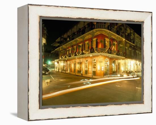 French Quarter at Night, New Orleans, Louisiana, USA-Bruno Barbier-Framed Premier Image Canvas