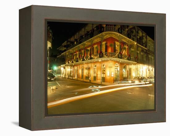 French Quarter at Night, New Orleans, Louisiana, USA-Bruno Barbier-Framed Premier Image Canvas