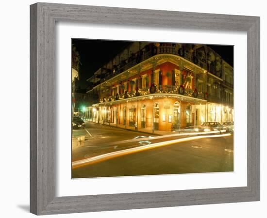 French Quarter at Night, New Orleans, Louisiana, USA-Bruno Barbier-Framed Photographic Print