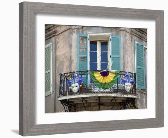 French Quarter Balcony During Mardi Gras-Carol Highsmith-Framed Photo