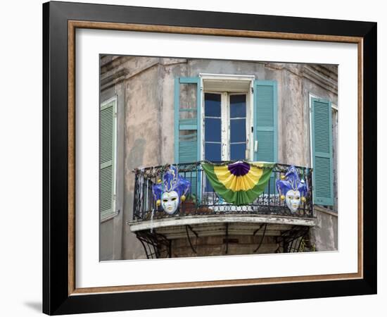 French Quarter Balcony During Mardi Gras-Carol Highsmith-Framed Photo