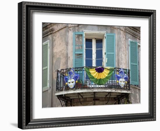 French Quarter Balcony During Mardi Gras-Carol Highsmith-Framed Photo