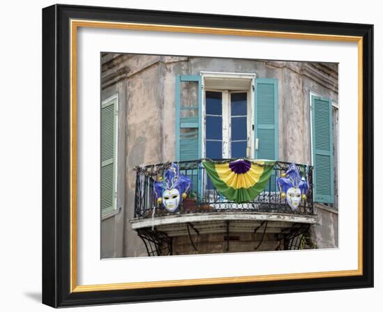 French Quarter Balcony During Mardi Gras-Carol Highsmith-Framed Photo