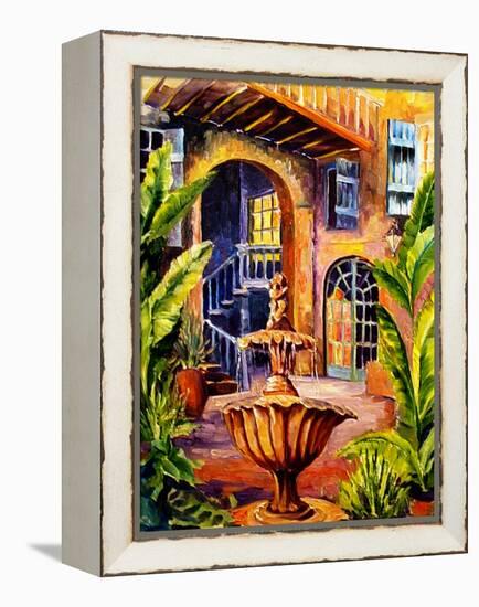 French Quarter Courtyard in New Orleans-Diane Millsap-Framed Stretched Canvas