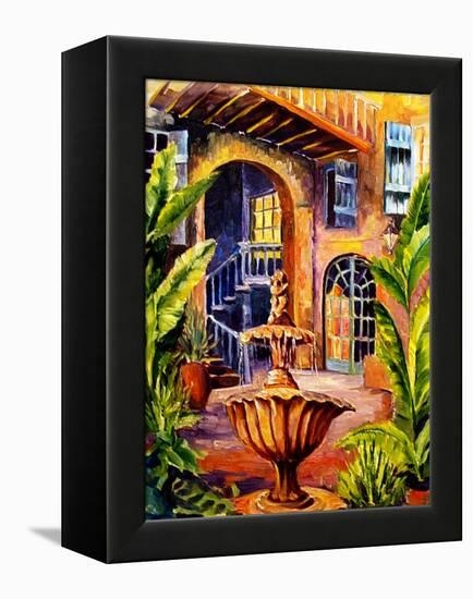 French Quarter Courtyard in New Orleans-Diane Millsap-Framed Stretched Canvas