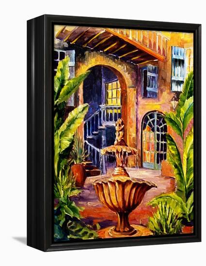 French Quarter Courtyard in New Orleans-Diane Millsap-Framed Stretched Canvas