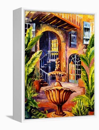 French Quarter Courtyard in New Orleans-Diane Millsap-Framed Stretched Canvas