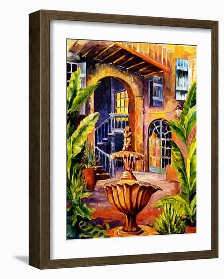 French Quarter Courtyard in New Orleans-Diane Millsap-Framed Art Print