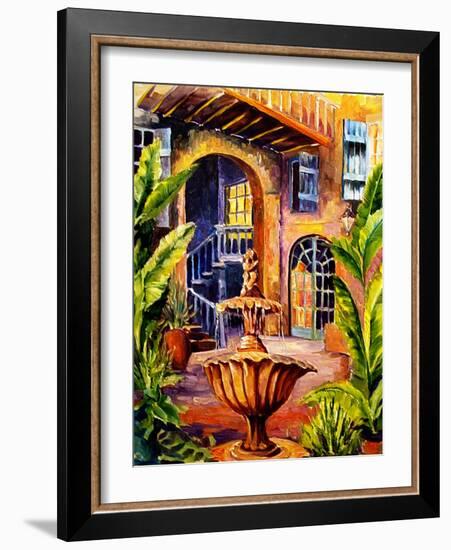 French Quarter Courtyard in New Orleans-Diane Millsap-Framed Art Print