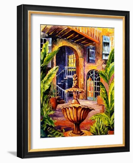 French Quarter Courtyard in New Orleans-Diane Millsap-Framed Art Print