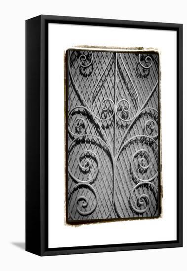 French Quarter Ironwork I-Laura Denardo-Framed Stretched Canvas