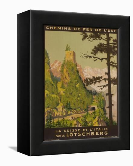 French Railway Travel Poster, Chemin De Fer De L'Est, Switzerland and Italy-null-Framed Premier Image Canvas