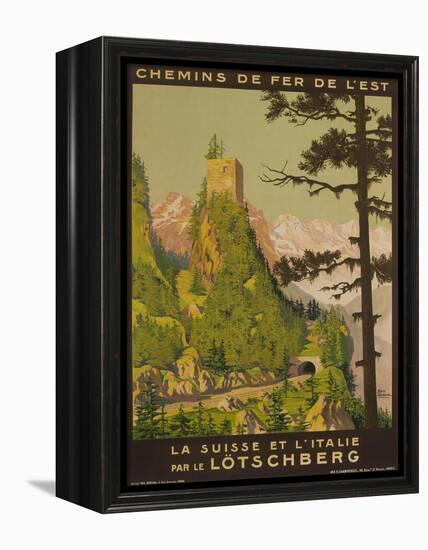 French Railway Travel Poster, Chemin De Fer De L'Est, Switzerland and Italy-null-Framed Premier Image Canvas