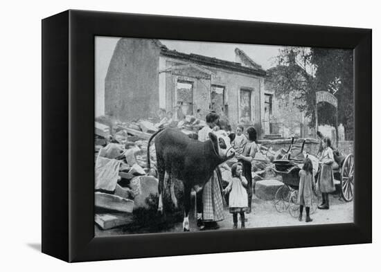 French Refugees Return to their Abandoned Village, Artois, World War I, 1915-null-Framed Premier Image Canvas