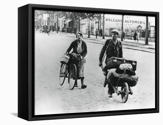 French Refugees Returning Home after the Fall of France to the Germans, Paris, July 1940-null-Framed Premier Image Canvas