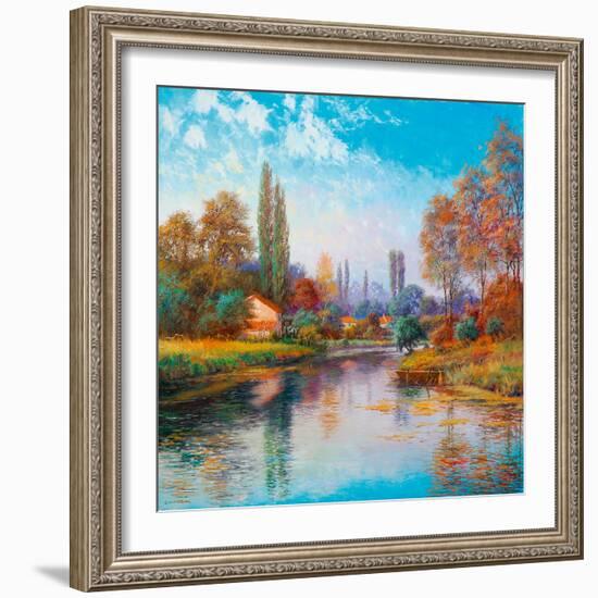 French Riverside-Spencer Coleman-Framed Giclee Print