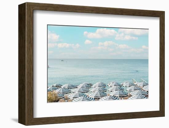 French Riviera Beach Umbrellas II-Grace Digital Art Co-Framed Photographic Print